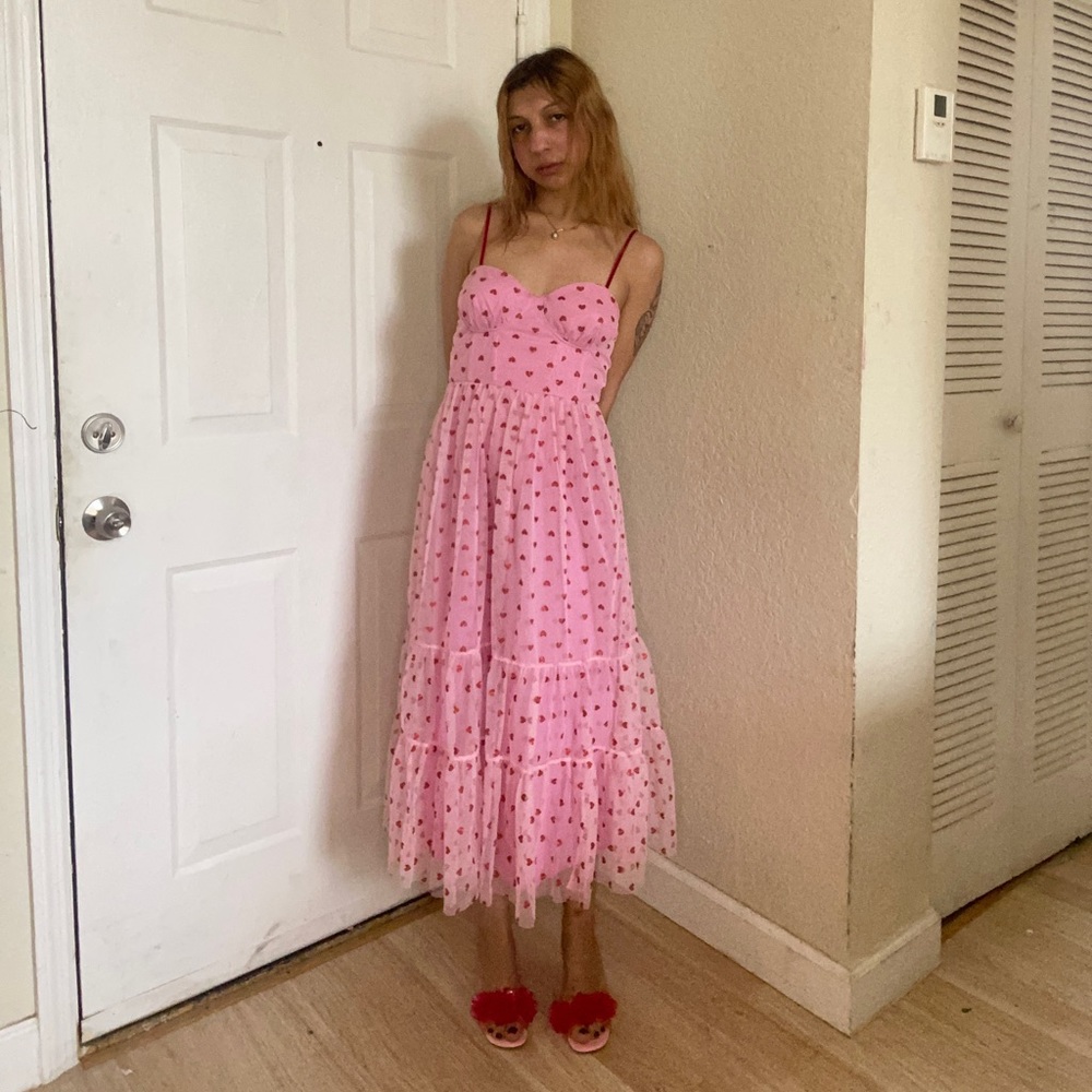 Betsey Johnson nwot heart tulle dress